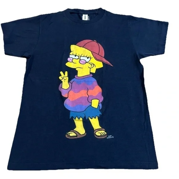 Cool Kid Lisa Simpson Officially Licensed by Fox Blue Shirt The Simpsons Small - Picture 1 of 4